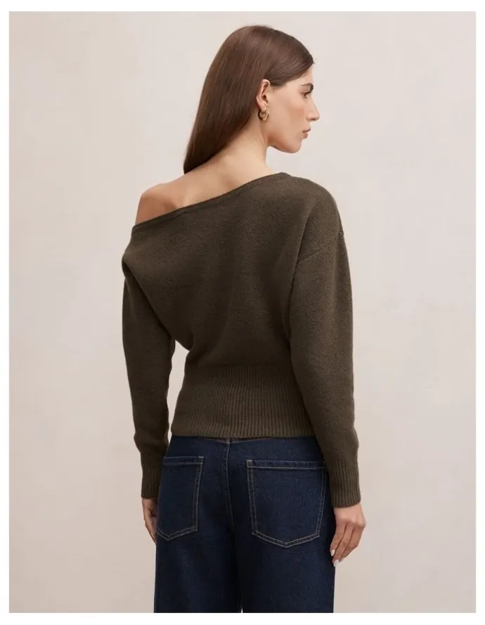Forever New Emerson Asymmetrical Jumper in Green