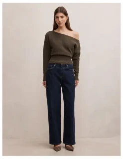 Forever New Emerson Asymmetrical Jumper in Green