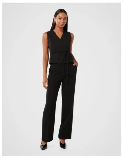 Forever New Fiora Straight Leg Pants in Black