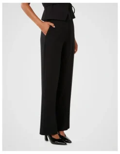 Forever New Fiora Straight Leg Pants in Black