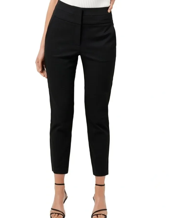 Forever New Georgia High Waist Cropped Pants in Black