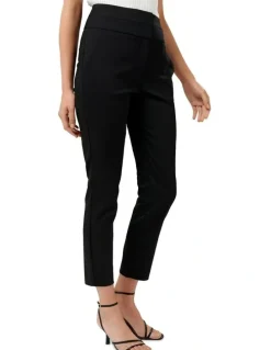 Forever New Georgia High Waist Cropped Pants in Black