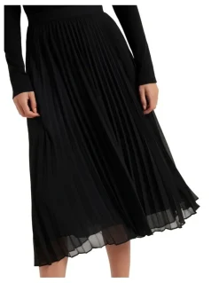 Forever New Hailee Pleated Skirt Black