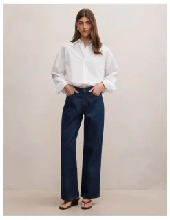 Forever New Ivie Oversized Shirt in White