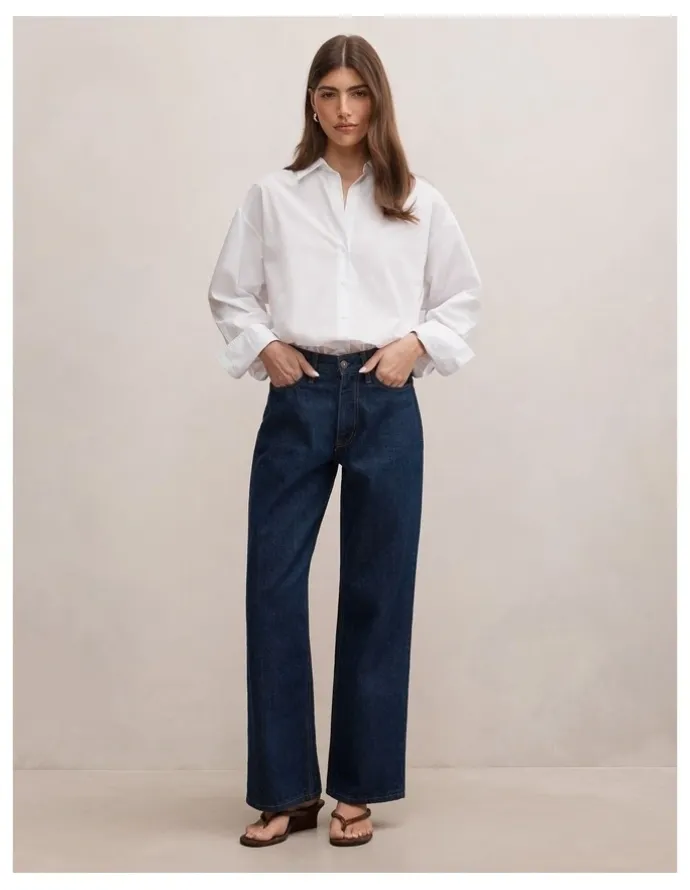 Forever New Ivie Oversized Shirt in White