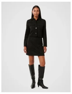 Forever New Joslyn Vegan Suede Mini Skirt in Black