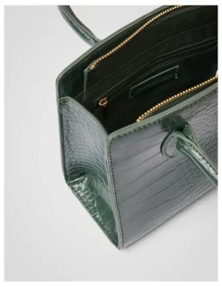 Forever New Juliana Small Lock Tote Bag in Green