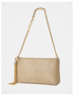 Forever New Keisha Soft Sparkle Clutch in Gold