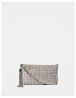 Forever New Keisha Soft Sparkle Clutch in Silver