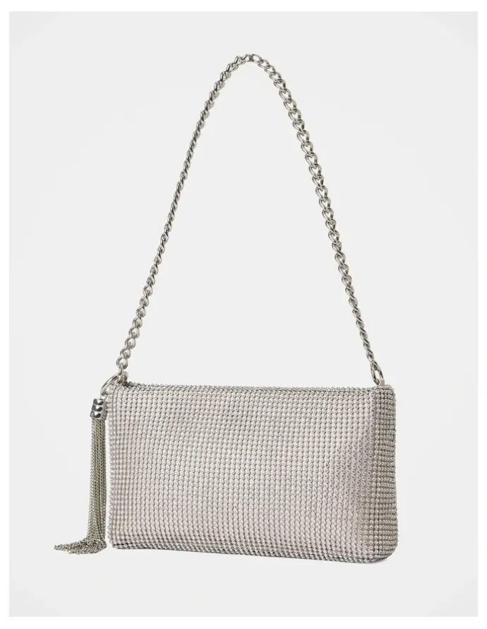 Forever New Keisha Soft Sparkle Clutch in Silver