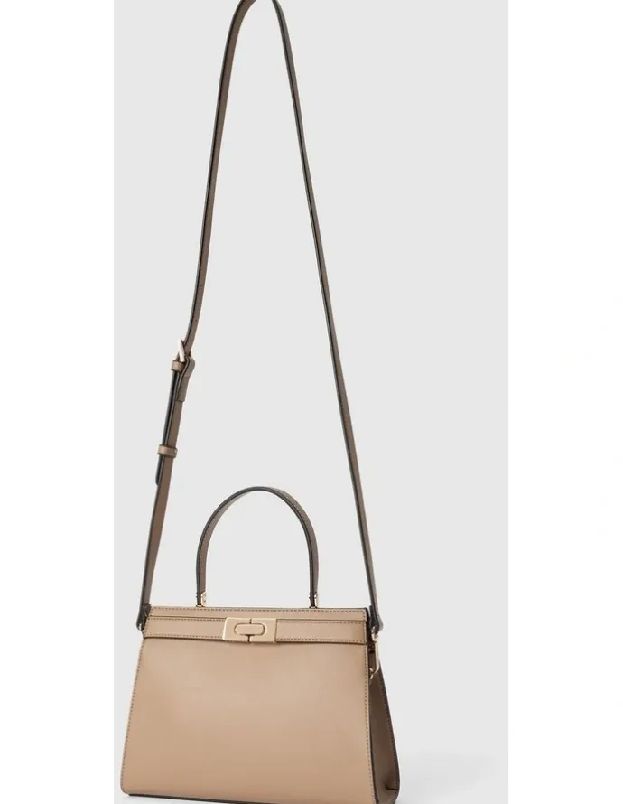 Forever New Lara Small Lady Top Handle Bag in Beige