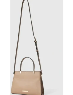 Forever New Lara Small Lady Top Handle Bag in Beige