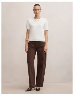 Forever New Lucy Knitted T-Shirt in Cream
