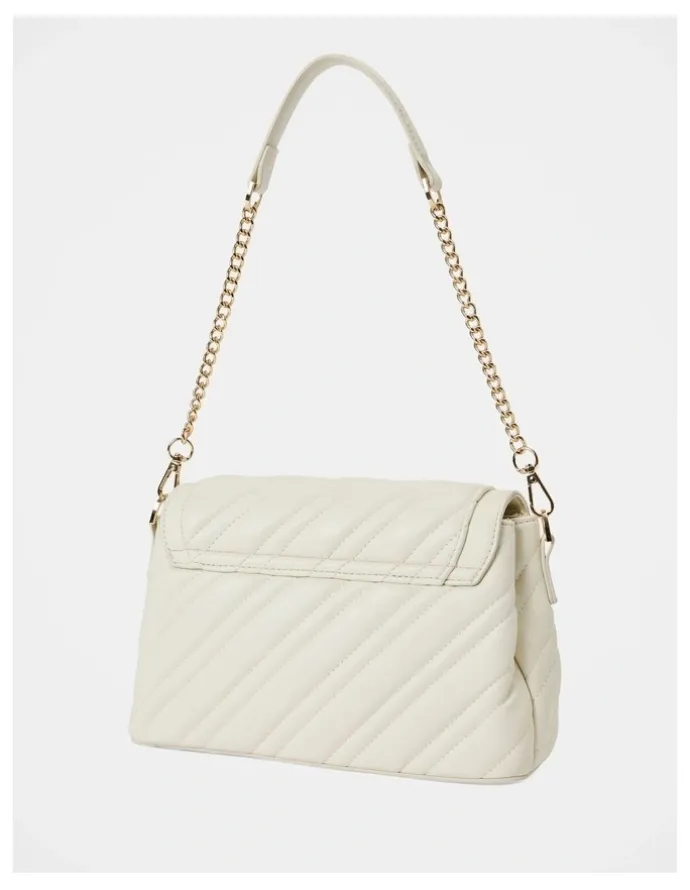 Forever New Madeline Medium Quilted Shoulder Bag in White