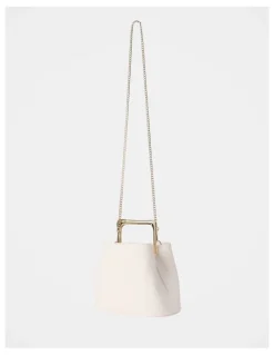 Forever New Martha Metal Handle Bag in White