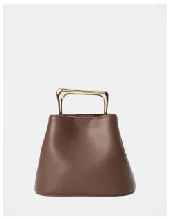 Forever New Martha Metal Handle Bag in Brown