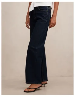Forever New Nicki Mid Rise Straight Leg Jeans in Blue