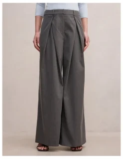 Forever New Orla Overlap Pants in Grey