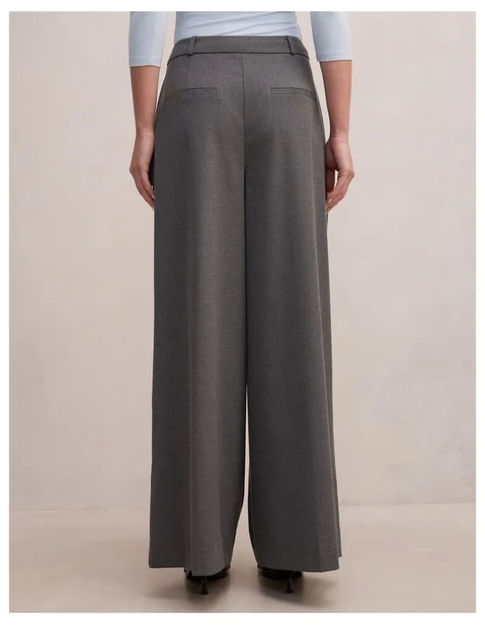 Forever New Orla Overlap Pants in Grey