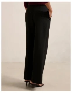 Forever New Petite Freya High Waist Wide Leg Pants in Black