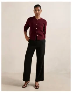 Forever New Petite Freya High Waist Wide Leg Pants in Black