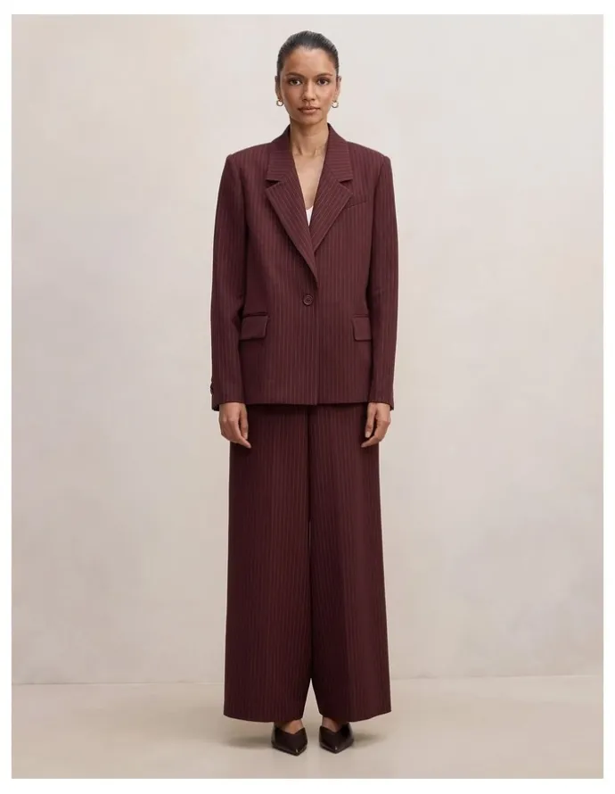 Forever New Petite Paloma Single-Breasted Blazer in Red