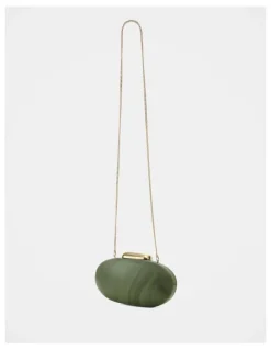 Forever New Peyton Oval Hardcase Clutch in Green