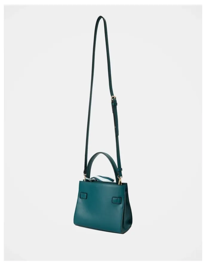 Forever New Serin Small Lock Top Handle Bag in Blue