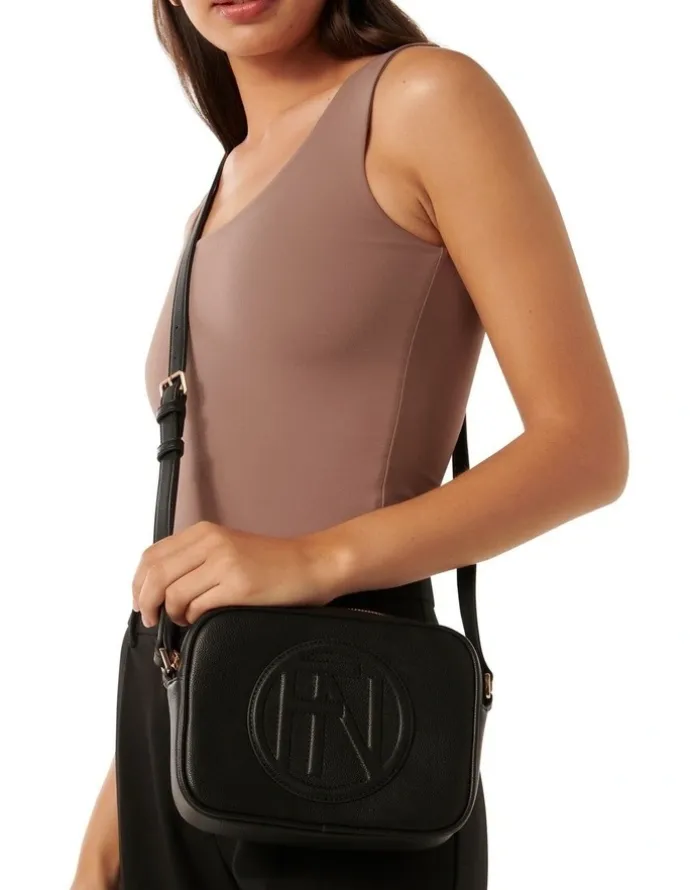 Forever New Signature Lexie Logo Camera Bag in Black