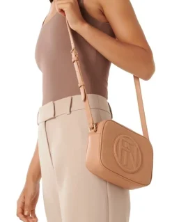 Forever New Signature Lexie Logo Camera Bag in Camel