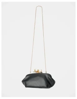 Forever New Tiffany Orchid Clasp Clutch Bag in Black