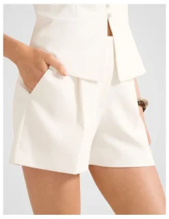 Forever New Winslet Tailored Shorts in White