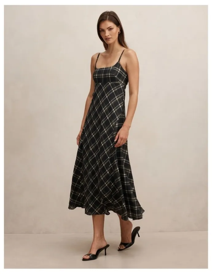 Forever New Harley Godet Midi Dress in Multi