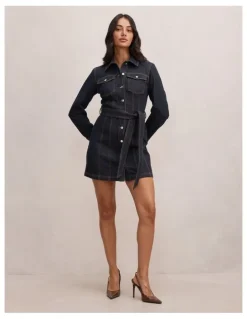 Forever New Jayden Denim Dress in Blue