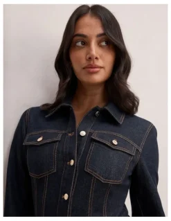 Forever New Jayden Denim Dress in Blue