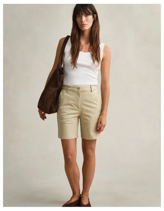 Gant Chino Shorts in Oat Beige