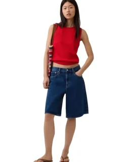 Gap Cotton Sweater Vest in Red