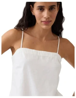 Gap Linen-Blend Cami in Off White