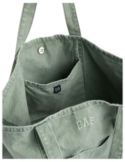 Gap Logo Tote Bag in Gasoline Green