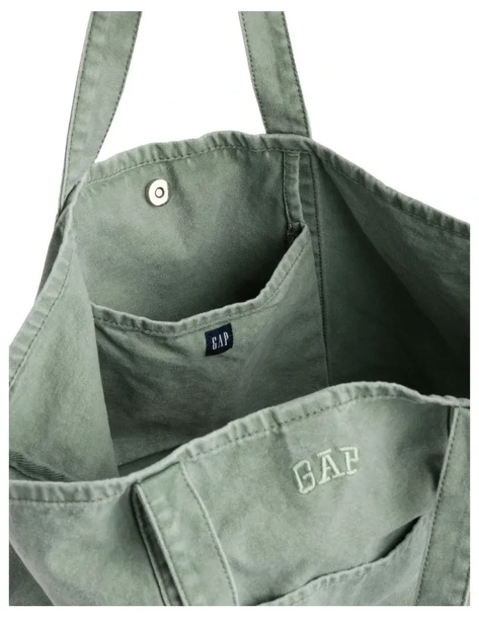 Gap Logo Tote Bag in Gasoline Green