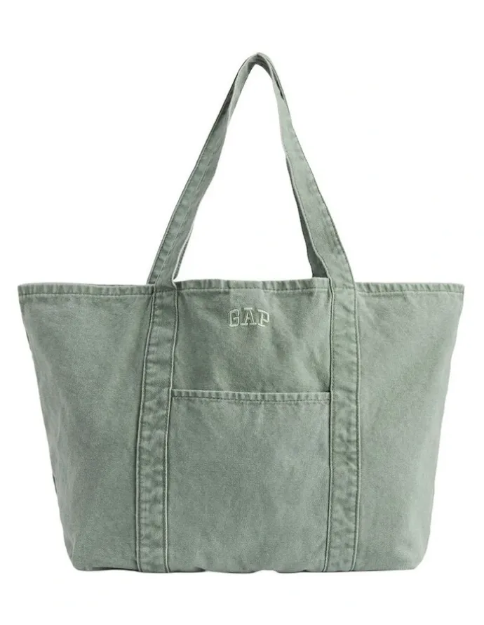 Gap Logo Tote Bag in Gasoline Green