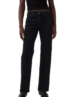 Gap Mid Rise Straight Jeans in Black