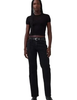 Gap Mid Rise Straight Jeans in Black
