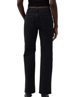 Gap Mid Rise Straight Jeans in Black
