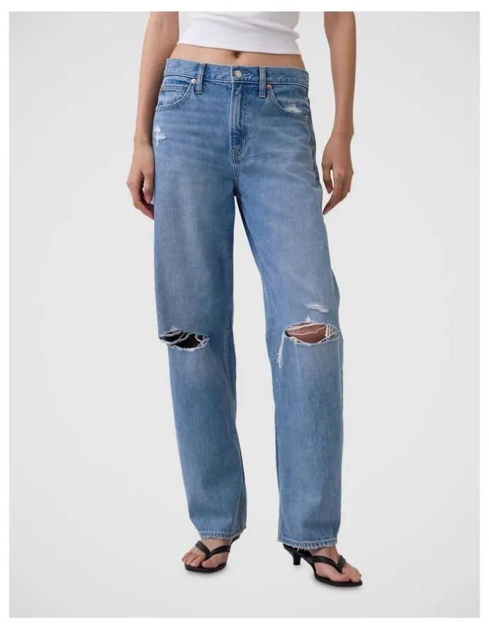 Gap High Rise Barrel Jeans