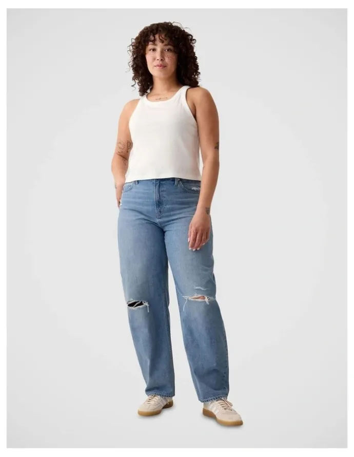Gap High Rise Barrel Jeans