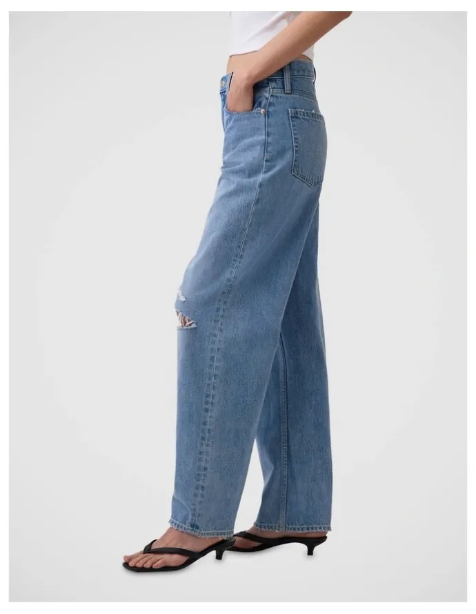 Gap High Rise Barrel Jeans