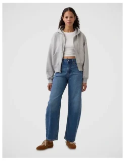 Gap High Rise Barrel Jeans in Medium Indigo