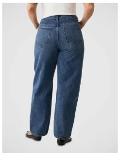 Gap High Rise Barrel Jeans in Medium Indigo