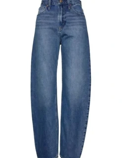 Gap High Rise Barrel Jeans in Medium Indigo
